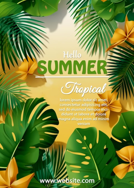 PSD summer template poster