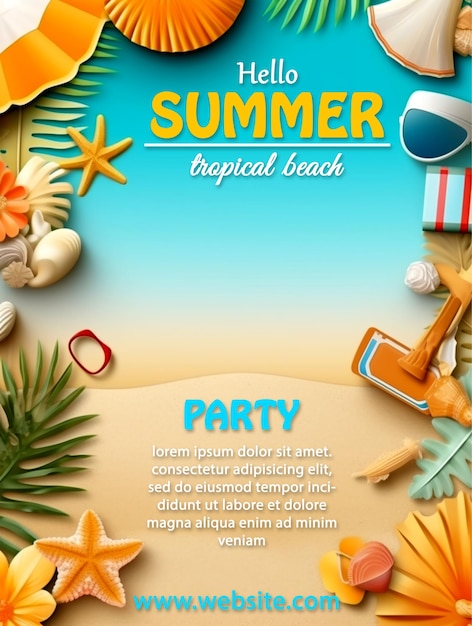 Summer template poster