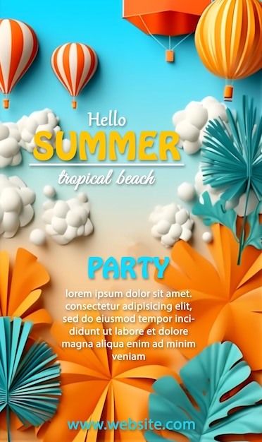 Summer template poster