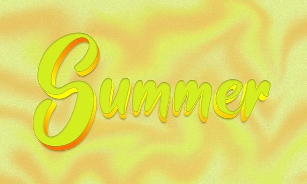 Summer text effect with psd