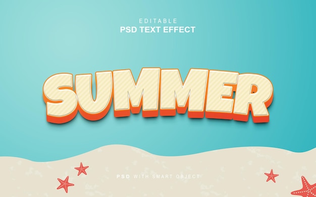 PSD summer text effect