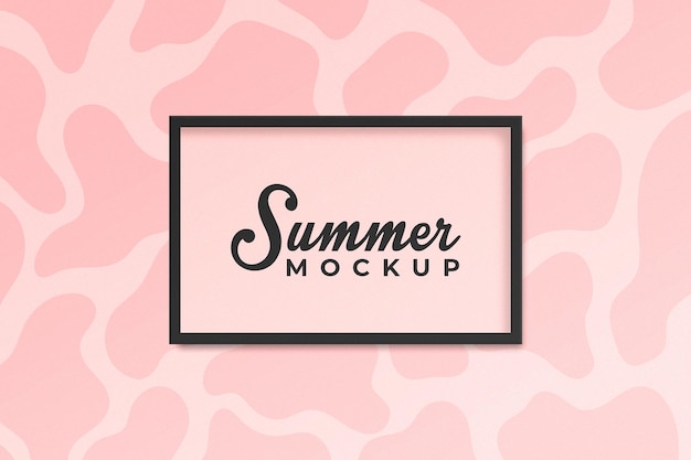 PSD summer theme frame mockup