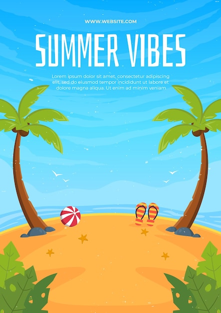Summer Time Illustration Poster