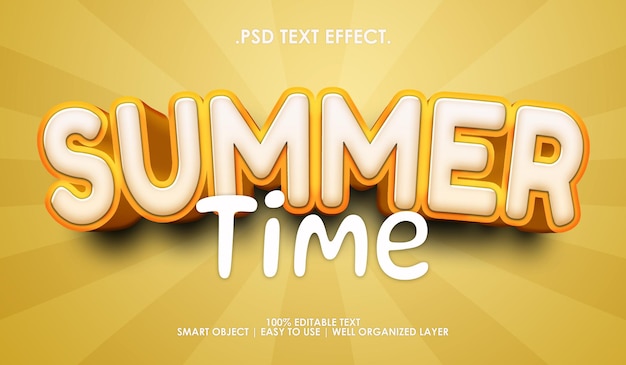 Summer time modern text style effect