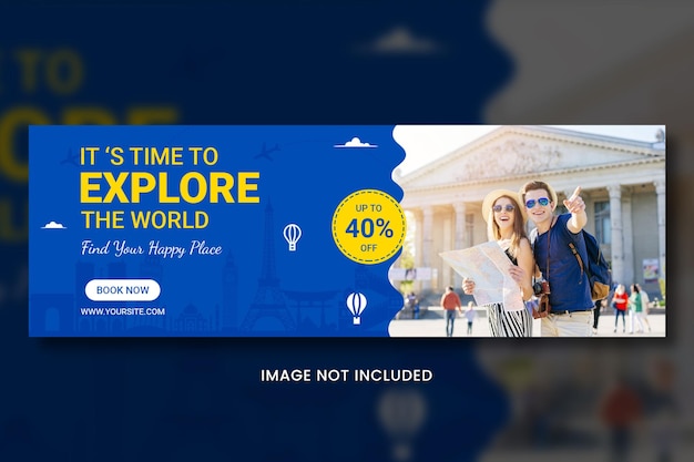 PSD summer travel vacation social media templates