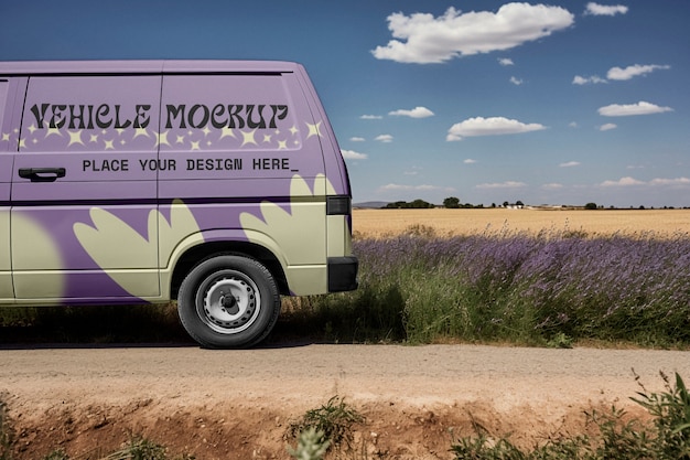 PSD summer traveling vehicle  mockup