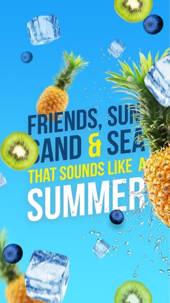 Summer vacation social media post designs