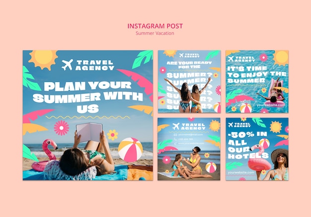 Summer vacation template design