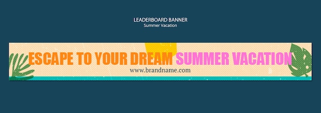 Summer vacation template design