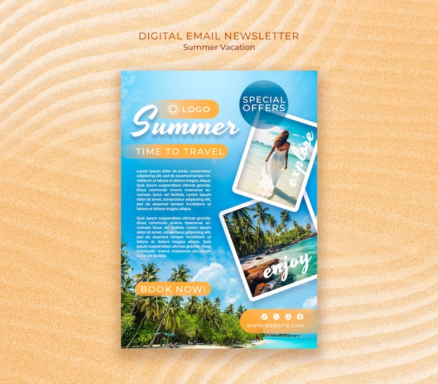 Summer vacation template design