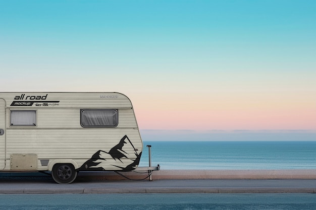 summer vehicle mockup design