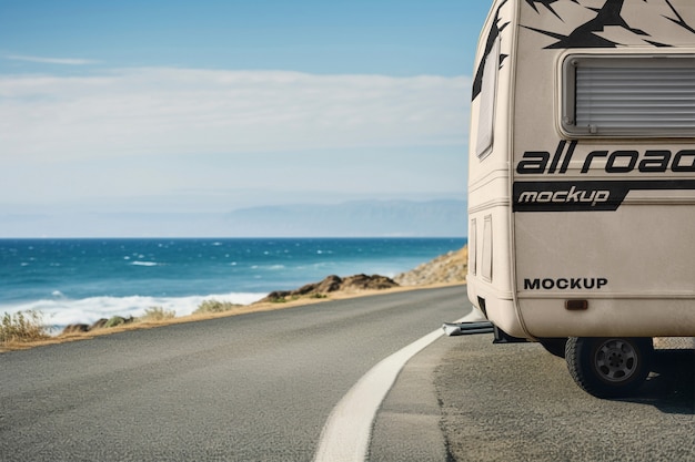 summer vehicle mockup design