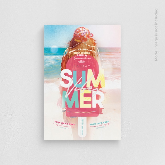 Summer vibes flyer template