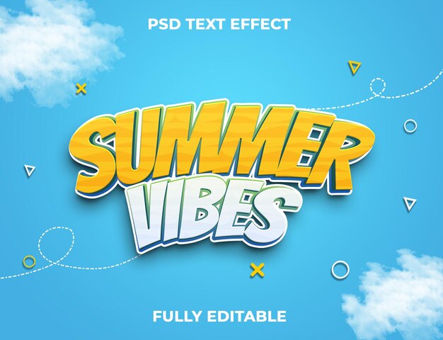 summer vibes text effect