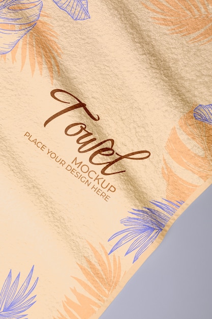 Summertime towel mockup