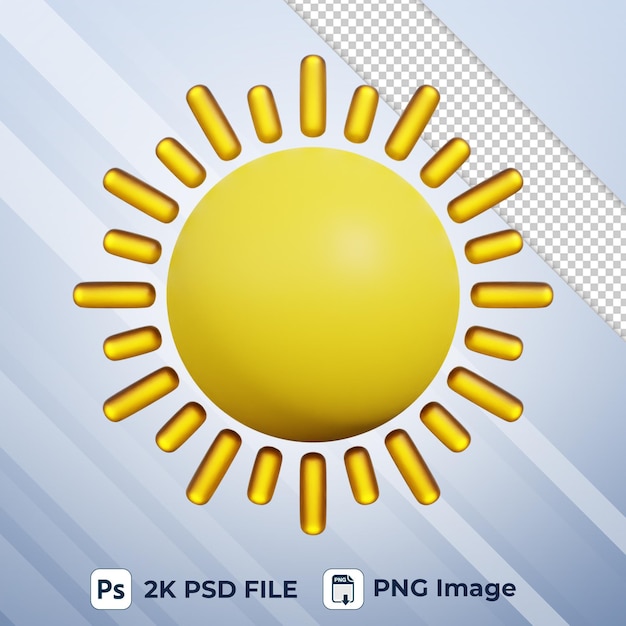 PSD icona del sole 3d