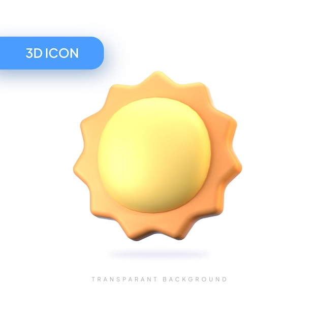 sun 3D 插图图标包元素