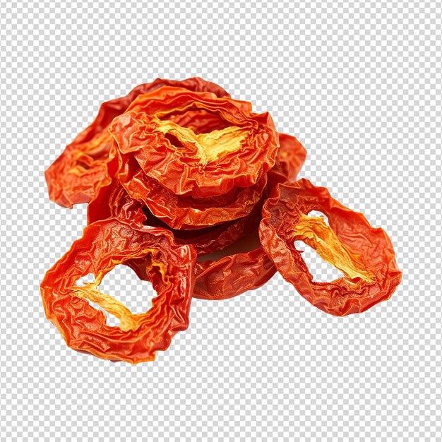 PSD sun dried tomatoes isolated on transparent background