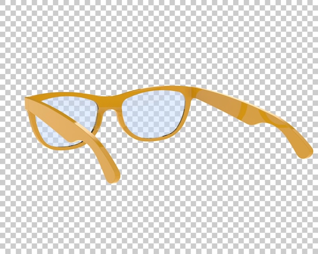 Sun glasses isolated on background 3d rendering illustration