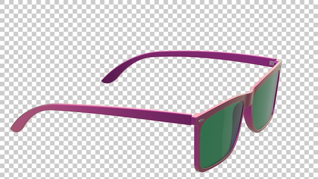 PSD Солнцезащитные очки, изолированные на прозрачном фоне 3d рендеринг иллюстрации