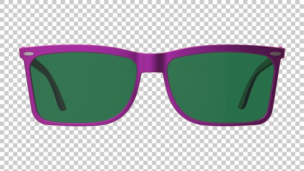 PSD sun glasses isolated on transparent background 3d rendering illustration