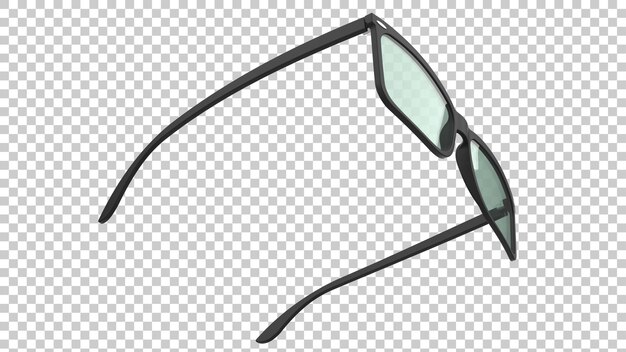 Солнцезащитные очки на прозрачном фоне 3d рендеринг иллюстрации