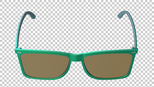 Солнцезащитные очки на прозрачном фоне 3d рендеринг иллюстрации