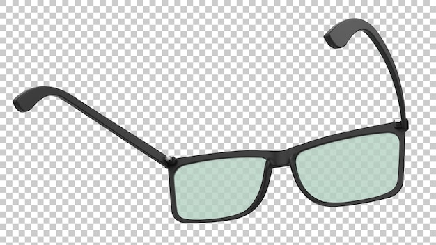 PSD sun glasses on transparent background 3d rendering illustration