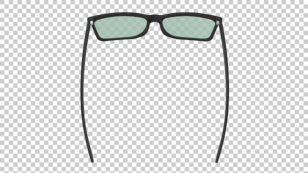 Sun glasses on transparent background 3d rendering illustration