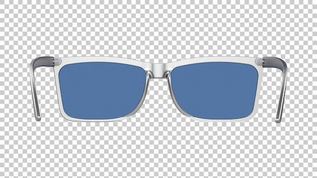 Sun glasses on transparent background 3d rendering illustration