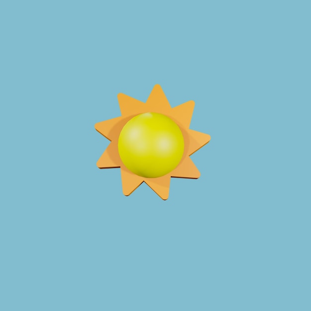 PSD sun icon 3d