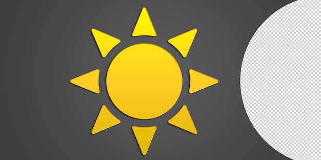 Sun icons  isolated on transparent background