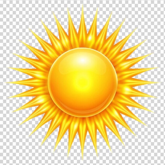 A sun isolated on transparent background