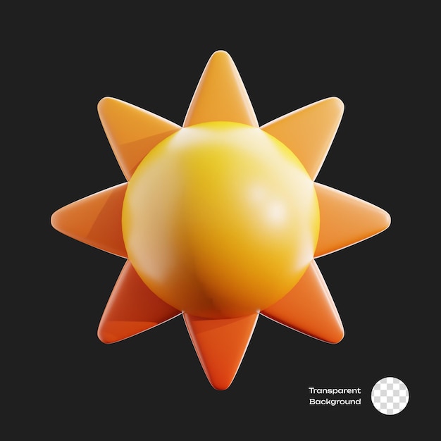 Sun planet 3d icon