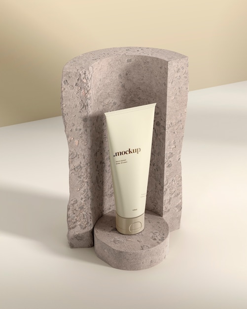PSD sun protection cream mock-up with packaging