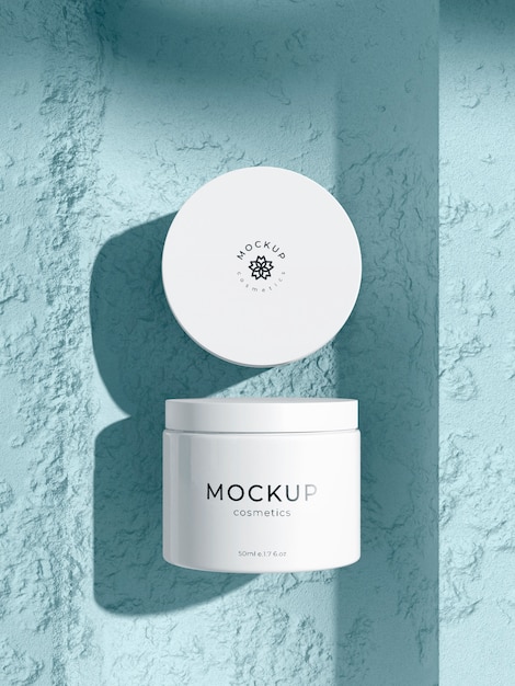 PSD sun protection jar mockup design