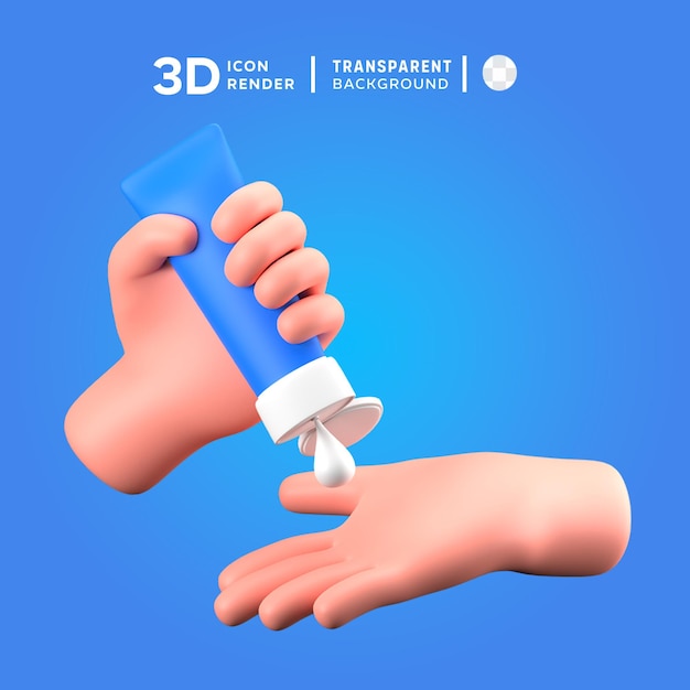 PSD 3d-иллюстрация sun screen, рендеринг 3d-иконки изолированного цвета