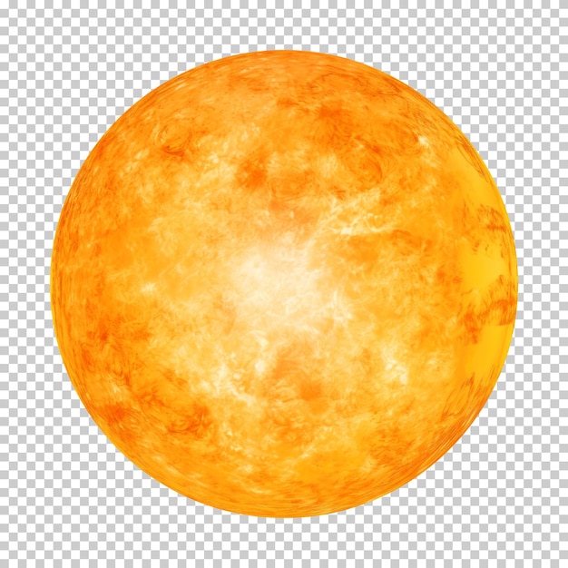 PSD sun star isolated on transparent background