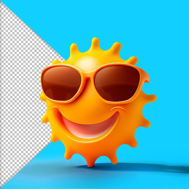 Sun sunglasses 3d emoji