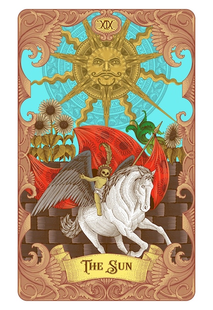 the sun tarot illustration