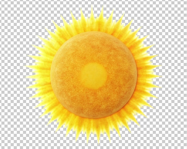 PSD sun on transparent