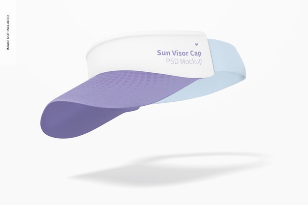 Sun visor cap mockup, falling