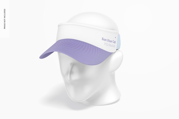 Premium PSD | Sun visor cap mockup, left view