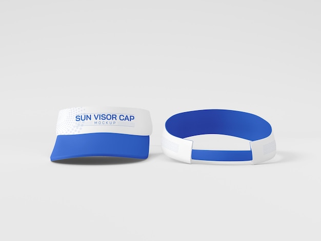 PSD sun visor half cap mockup