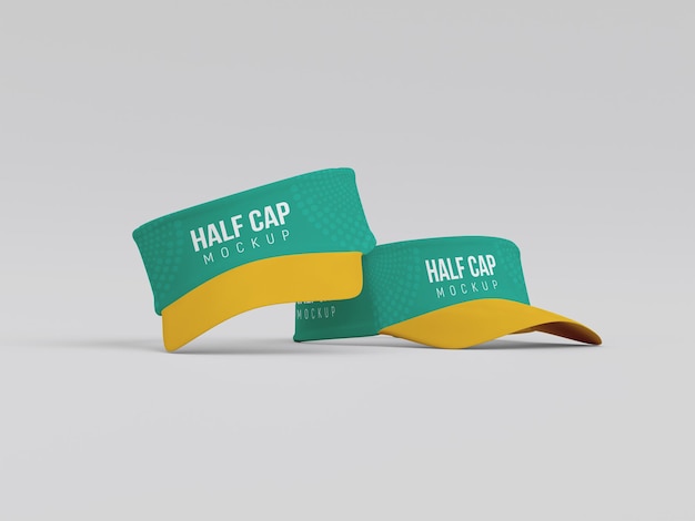 Sun visor half cap mockup