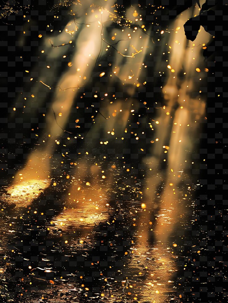 PSD sunbeams with golden hue warm radiant enhancing divine aura png neon light effect design