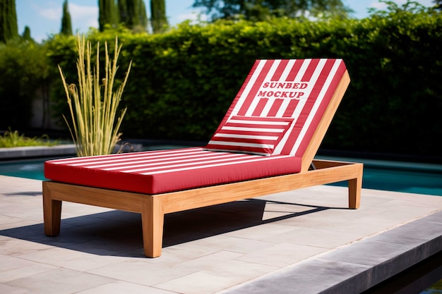 Sunbed chair mockup design