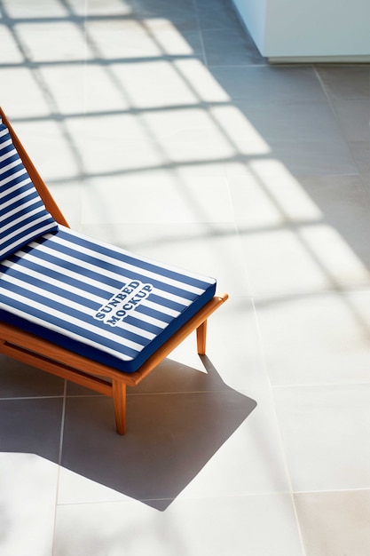 Sunbed chair mockup design