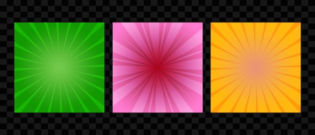 PSD sunburst pattern on transparent background