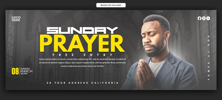 Sunday Prayer Facebook Cover Free PSD